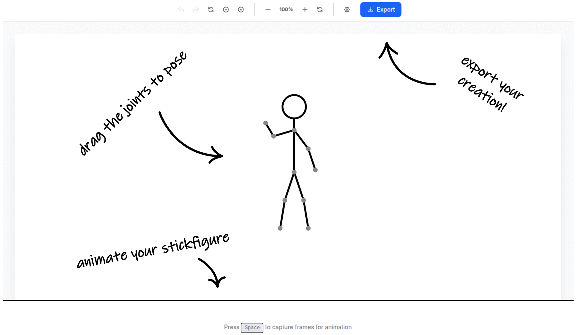 Stick Figure Creator Editor - Create animated stick figures easily